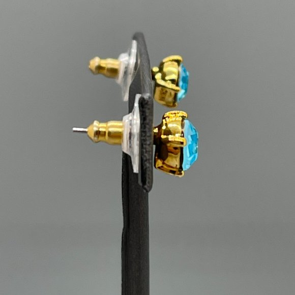 Kirks Folly | Aurora Borealis Blue Stud Earrings - Picture 4 of 6